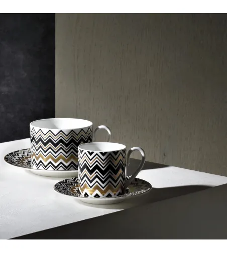 Luxury Box con 2 Tazze da Caffè Zig Zag Gold - Missoni