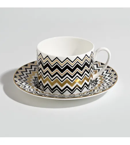Missoni - Luxury Box with 2 Zig Zag Gold Tea Cups