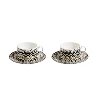 Luxury Box avec 2 Tasses à Thé Zig Zag Gold - Missoni 2