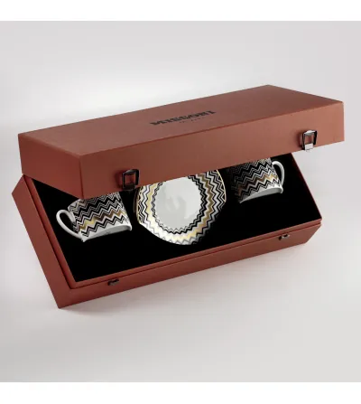 Luxury Box con 2 Tazze da Tè Zig Zag Gold - Missoni