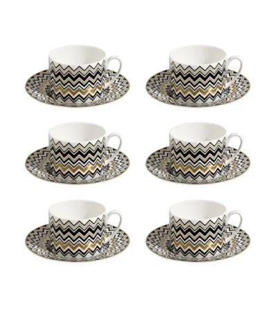 Luxury Box con 6 Tazas de Té Zig Zag Gold - Missoni 2