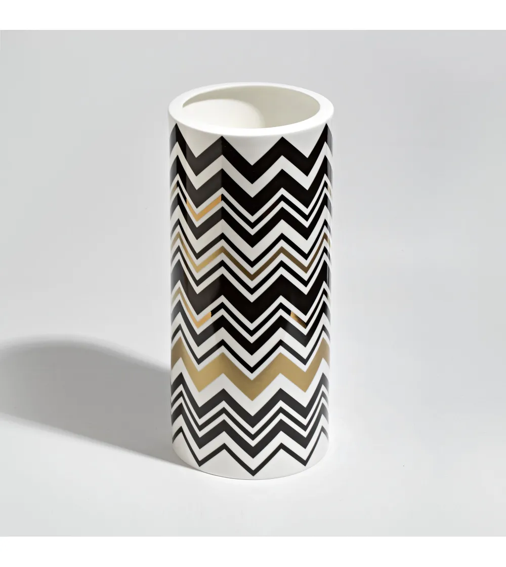 Luxury Box Vase Zig Zag Gold - Missoni