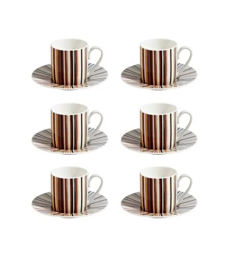 Luxury Box con 6 Tazas de Café Stripes Jenkins 148 - Missoni