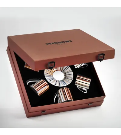 Luxury Box con 6 Tazas de Café Stripes Jenkins 148 - Missoni