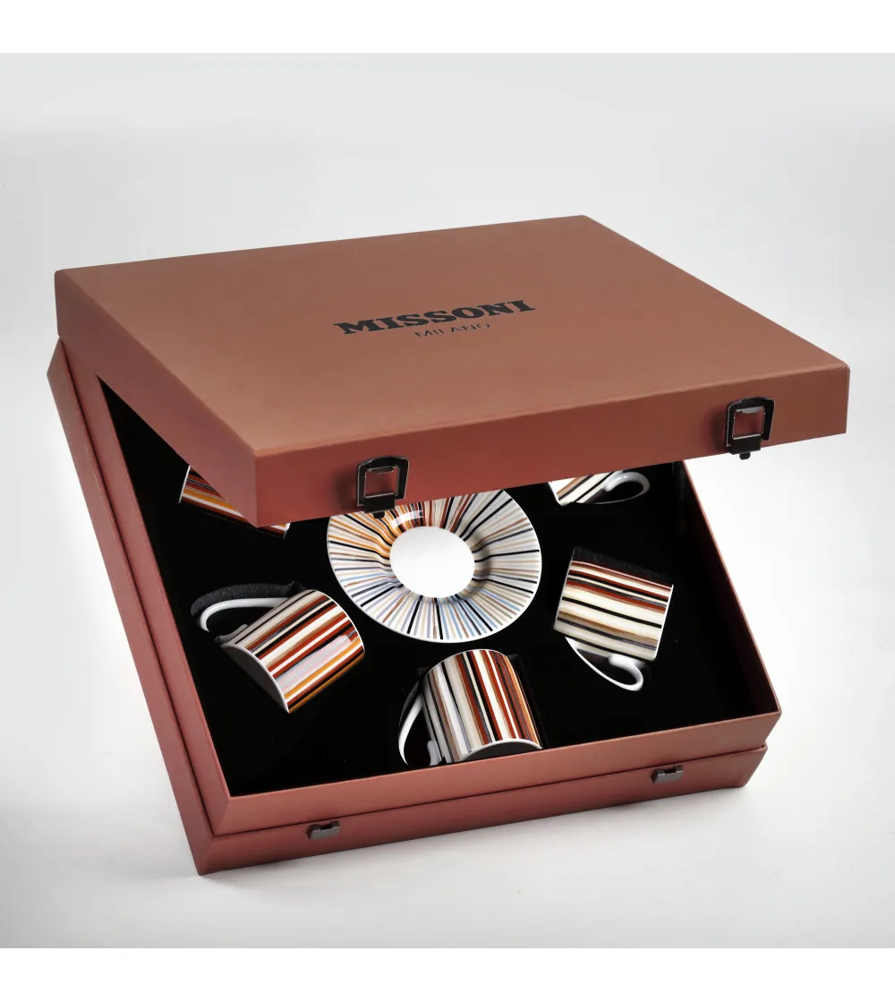 Luxury Box con 6 Tazze da Caffè Stripes Jenkins 148 - Missoni