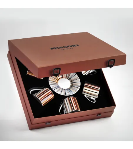Luxury Box con 6 Tazze da Caffè Stripes Jenkins 148 - Missoni