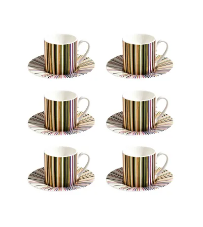 Luxury Box avec 6 Tasses à Café Stripes Jenkins 156 -... 2
