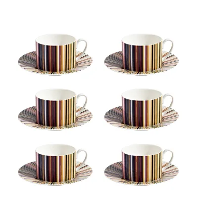 Luxury Box con 6 Tazze da Tè Stripes Jenkins 156 - Missoni 2