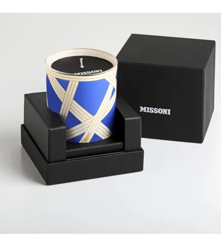 Candela Profumata Nastri Bicolore 2 Blue - Missoni