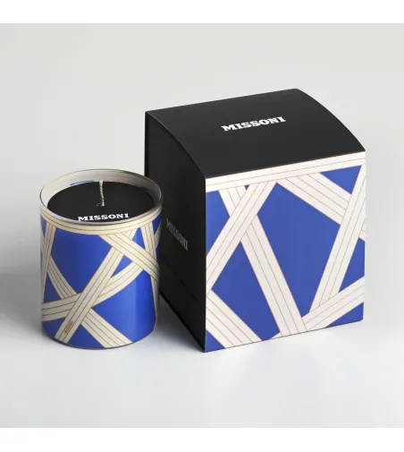 Candela Profumata Nastri Bicolore 2 Blue - Missoni