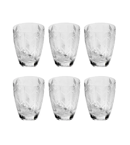 Lot de 6 Verres à Eau Zig Zag Transparent - Missoni