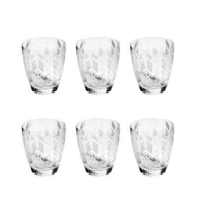Missoni - Set of 6 Zig Zag Transparent Wine Glasses