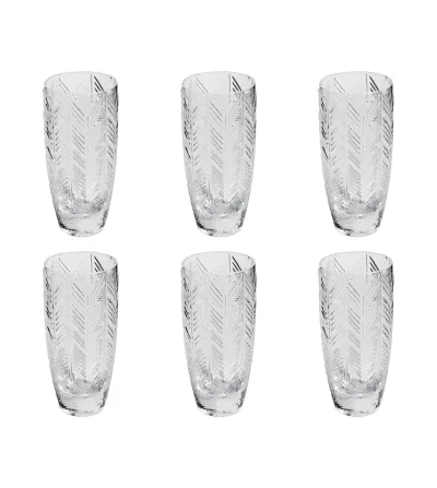 Lot de 6 Verres à Champagne Zig Zag Transparent - Missoni