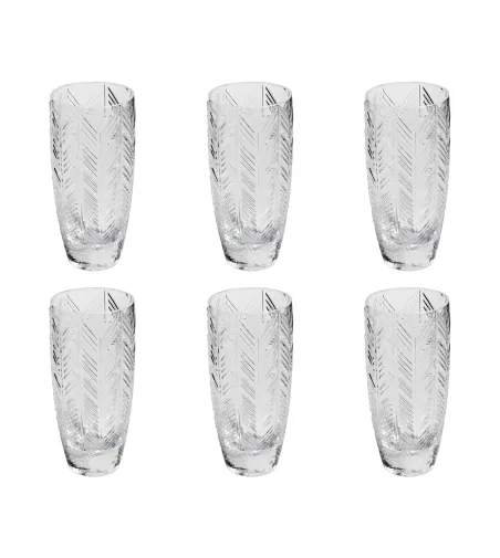 Lot de 6 Verres à Champagne Zig Zag Transparent - Missoni