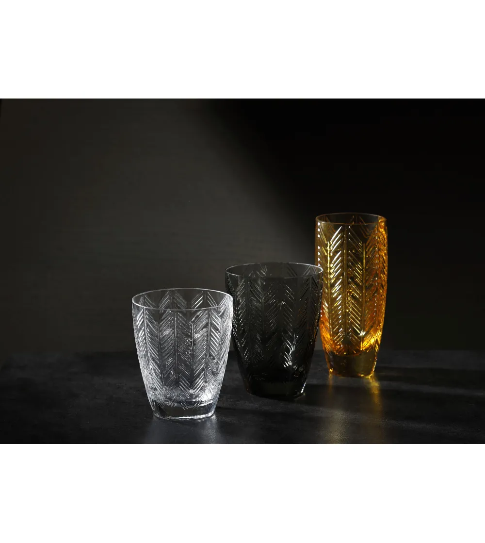 Missoni - Set of 6 Zig Zag Amber Wine...