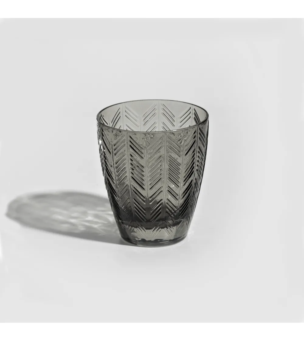 Lot de 6 Verres à Vin Zig Zag Gris -...