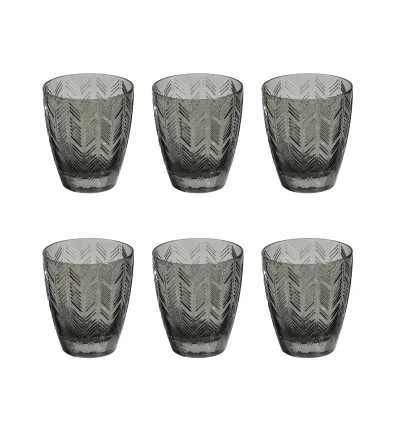Set 6 Bicchieri Vino Zig Zag Grigio - Missoni