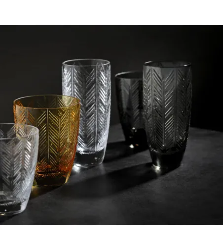 Lot de 6 Verres à Champagne Zig Zag Gris - Missoni