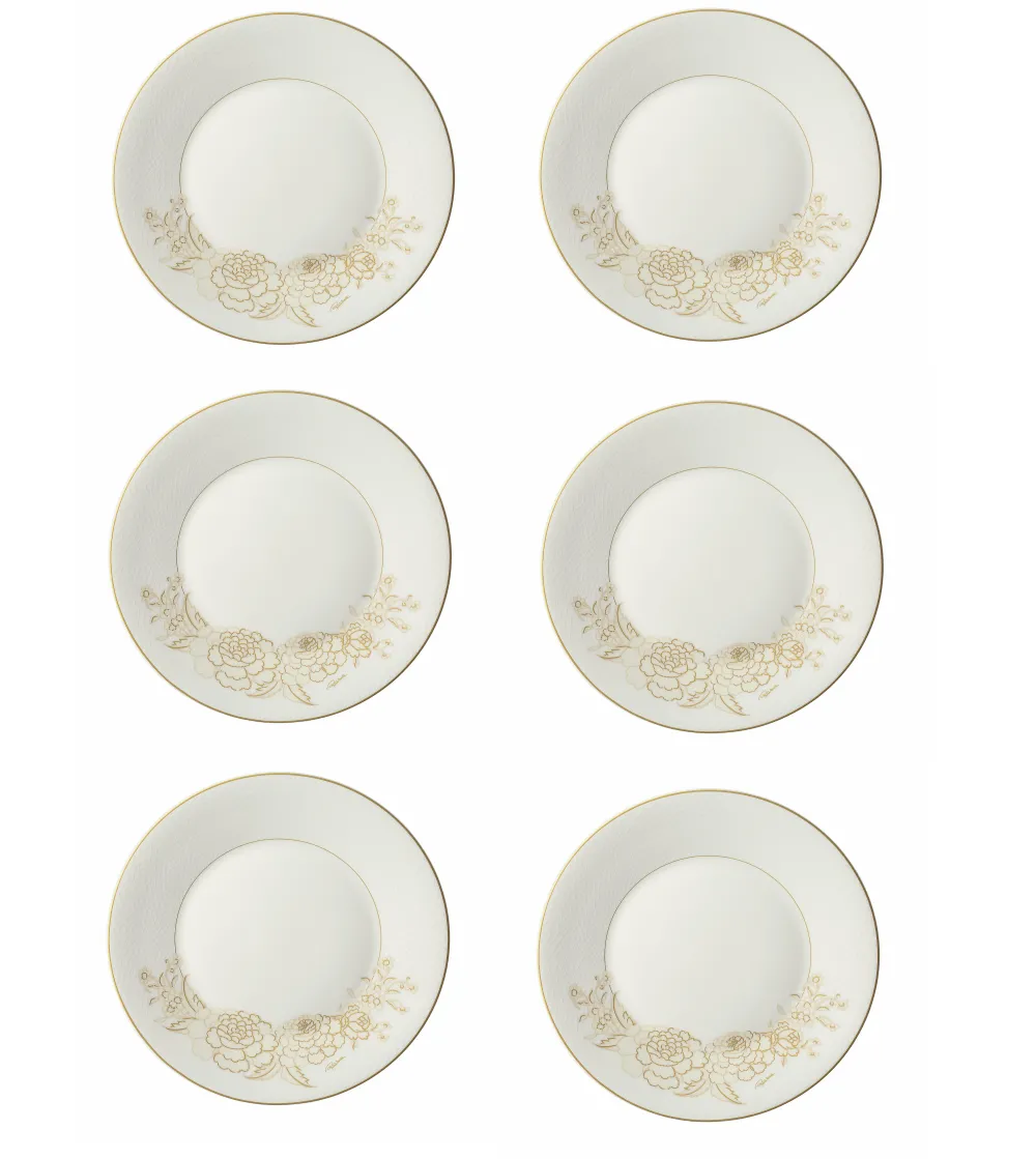 Set 6 Piatti Piani Blooming Roses - Roberto Cavalli