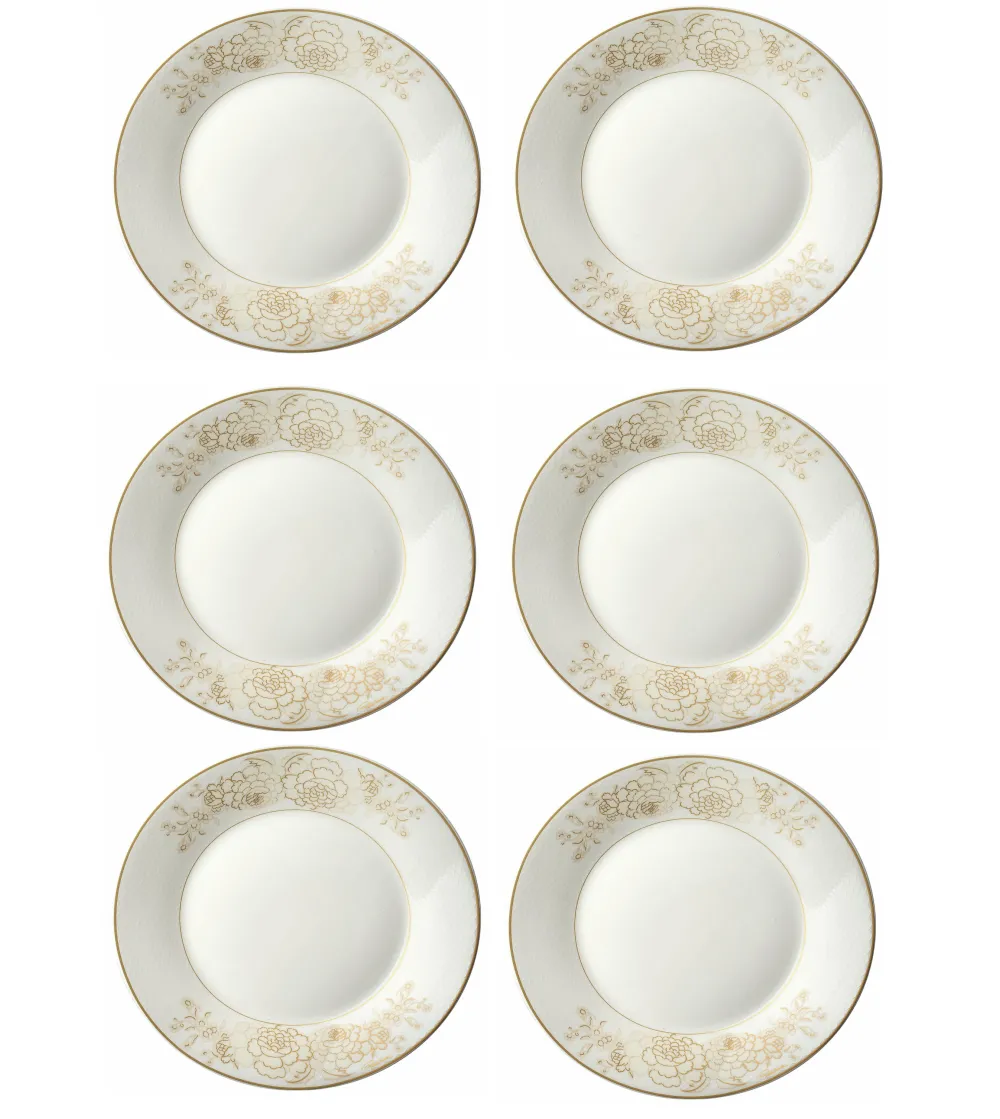 Roberto Cavalli - Set of 6 Blooming Roses Soup Plates