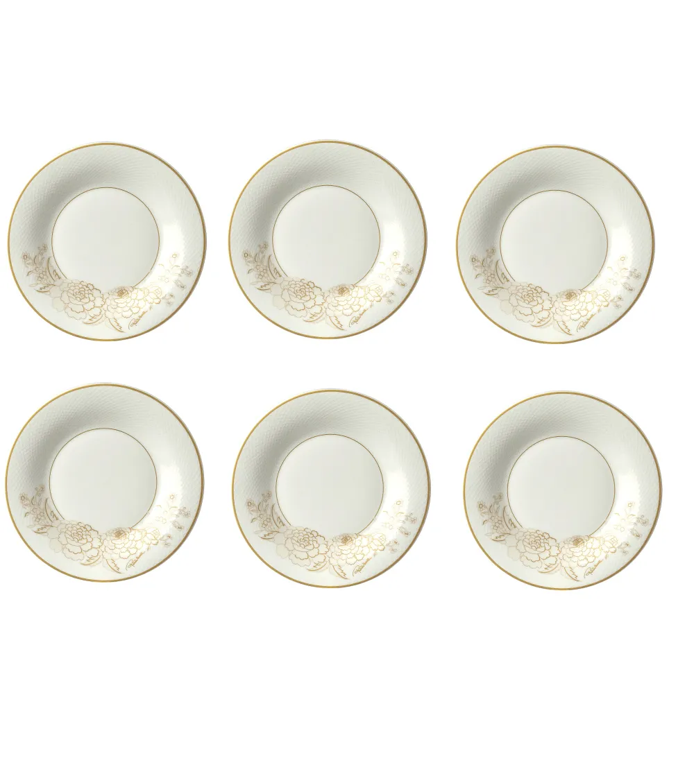 Roberto Cavalli - Set mit 6 Blooming Roses Brot- oder Butterteller