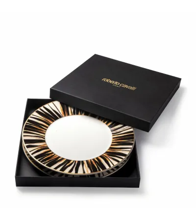Juego de Platos Llanos Ray of Gold - Roberto Cavalli