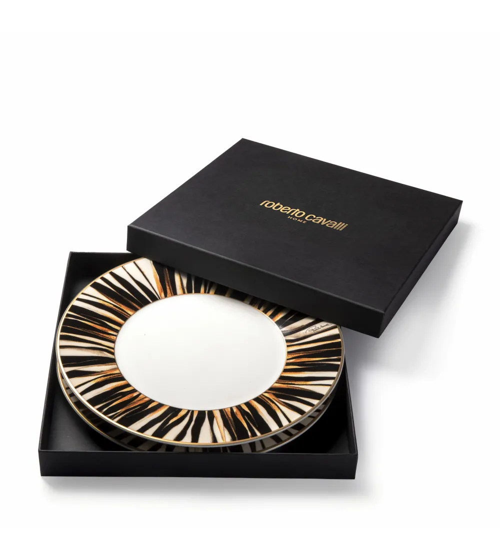 Set Piatti Piani Ray of Gold - Roberto Cavalli