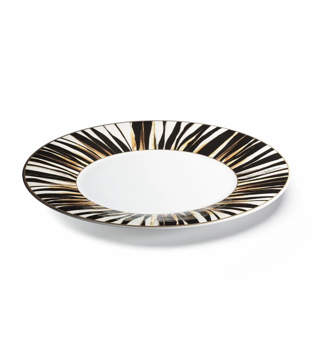 Lot d'Assiettes Plates Ray of Gold -...