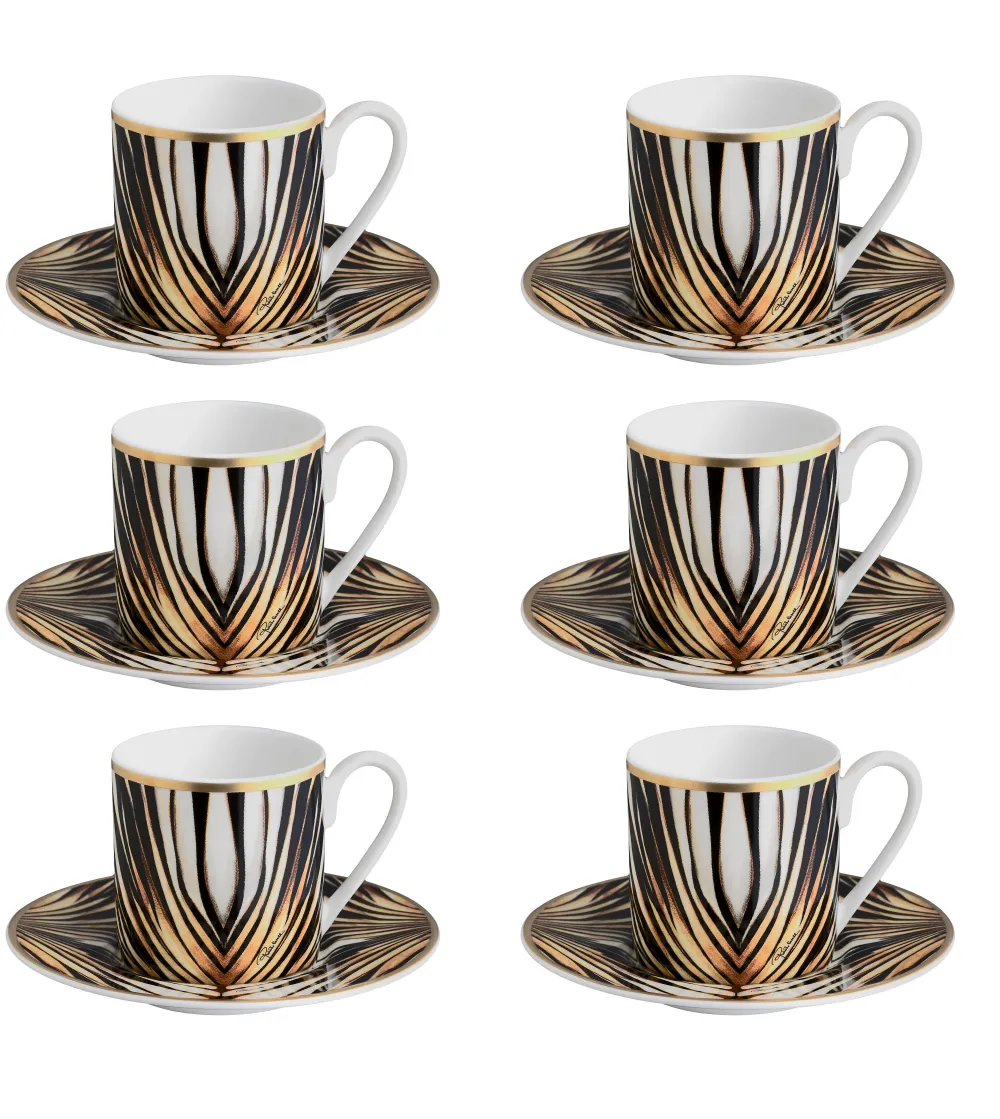 Set 6 Tazze da Caffè Ray of Gold - Roberto Cavalli