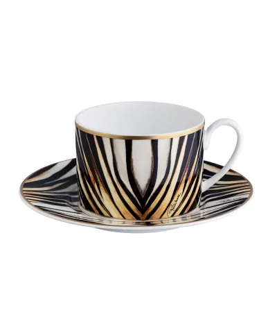 Roberto Cavalli - Set of 6 Ray of Gold Tea Cups 2