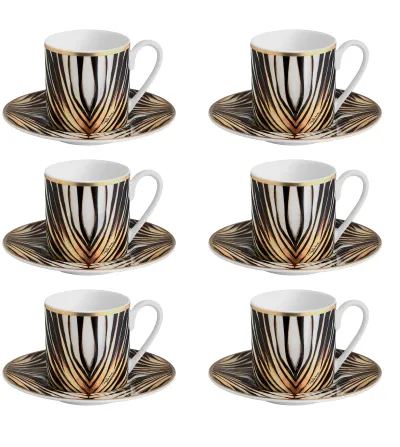 Roberto Cavalli - Luxury Box mit 6 Ray of Gold Kaffeetassen 2