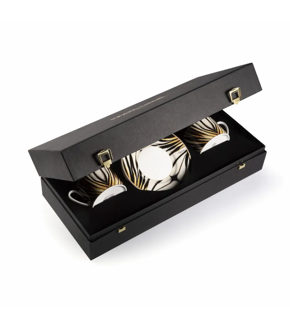Luxury Box con 2 Tazas de Té Ray of Gold - Roberto Cavalli