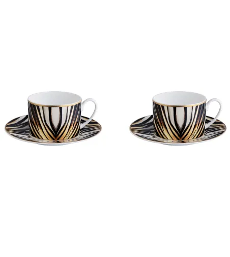 Luxury Box con 2 Tazas de Té Ray of Gold - Roberto Cavalli