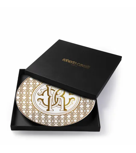 Roberto Cavalli - Monogram Gold Charger Plate