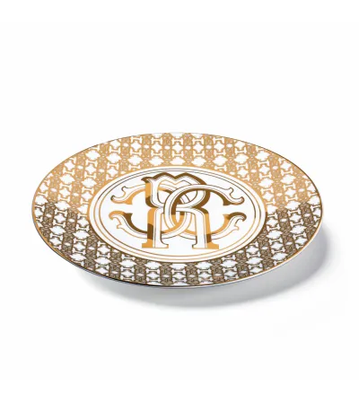 Roberto Cavalli - Monogram Gold Servierplatte 2