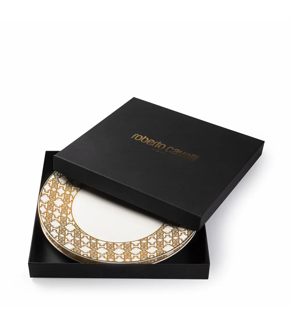 Set Piatti Piani Monogram Gold - Roberto Cavalli