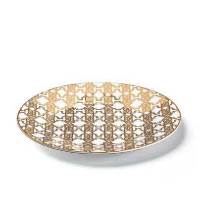 Roberto Cavalli - Monogram Gold Dessert Plates Set 2