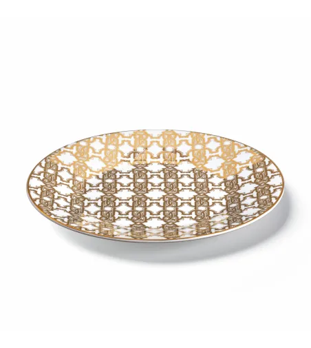 Juego de Platos de Postre Monogram Gold - Roberto Cavalli