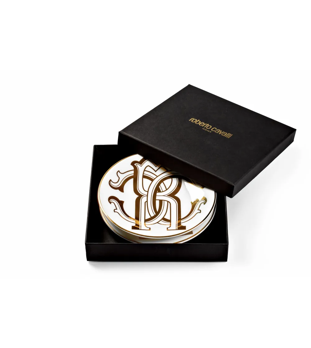 Roberto Cavalli - Monogram Gold Brot- oder Butterteller-Set