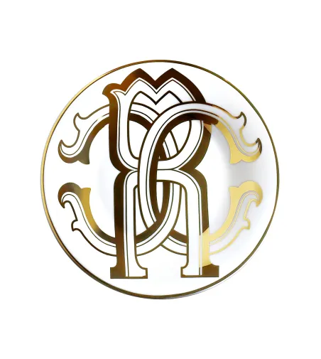 Roberto Cavalli - Monogram Gold Bread or Butter Plates Set