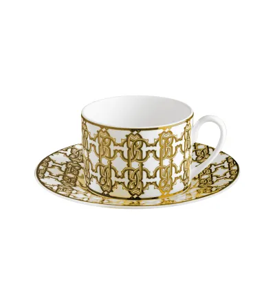Juego de 6 Tazas de Té Monogram Gold - Roberto Cavalli 2