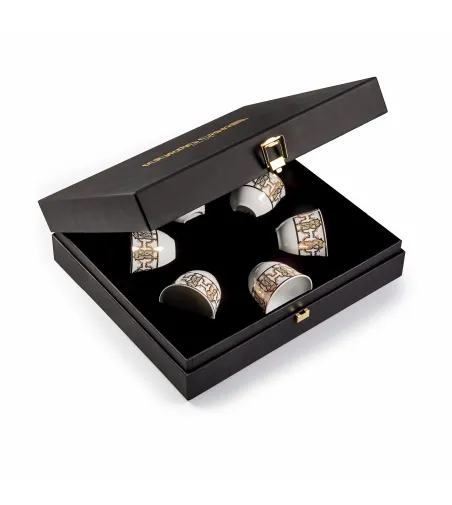 Roberto Cavalli - Luxury Box with 6 Monogram Gold Arabic Cups
