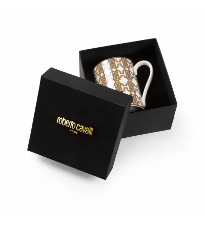 Roberto Cavalli - Luxury Box Monogram Gold Mug Cup