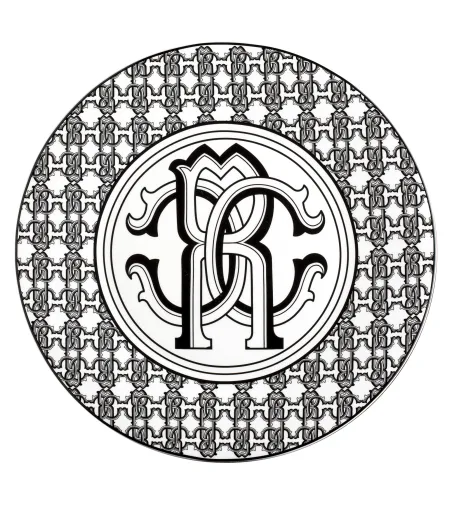 Placa de Servicio Monogram Black - Roberto Cavalli