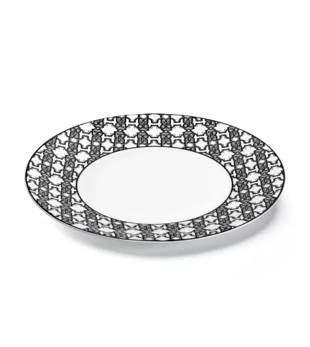 Roberto Cavalli - Monogram Black Dinner Plates Set