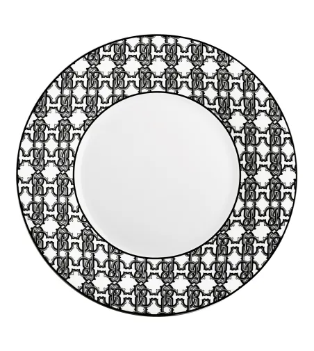 Juego de Platos Llanos Monogram Black - Roberto Cavalli