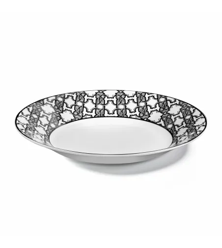 Lot d'Assiettes Creuses Monogram Black - Roberto Cavalli