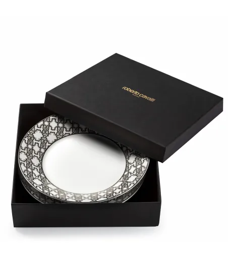 Lot d'Assiettes Creuses Monogram Black - Roberto Cavalli