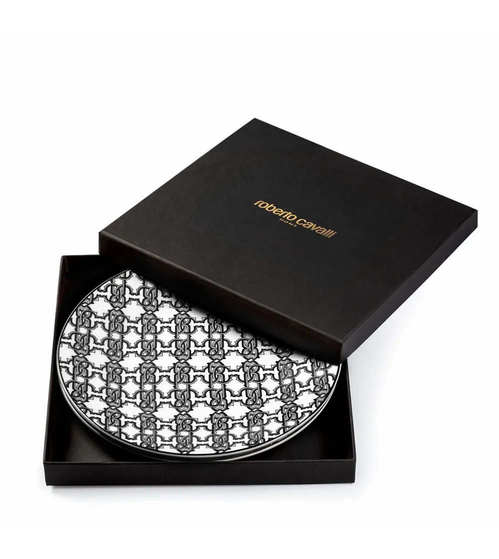 Set Piatti Frutta Monogram Black - Roberto Cavalli