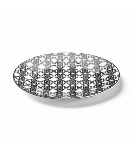 Roberto Cavalli - Monogram Black Dessert Plates Set